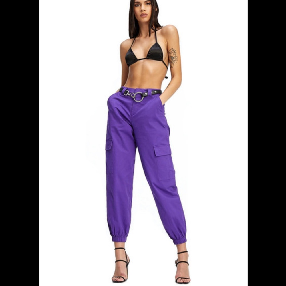 GIA PURPLE CARGO PANTS